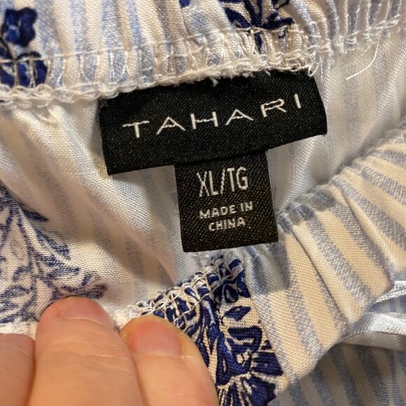 Tahari Women Pajamas Set. Short Sleeve Button Shirt & Shorts Rayon X-Large NWT - Picture 12 of 12